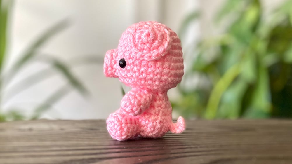 Pig Amigurumi Side View